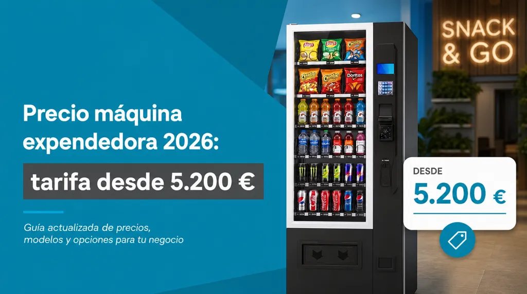 Precio máquina expendedora 2026: tarifa desde 5.200 €