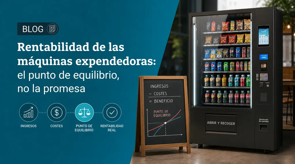 Rentabilidad de las máquinas expendedoras: el punto de equilibrio, no la promesa