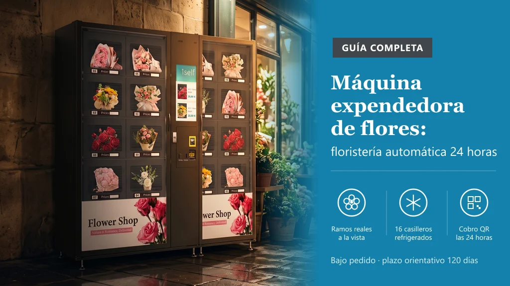 Máquina expendedora de flores: la floristería automática 24 horas