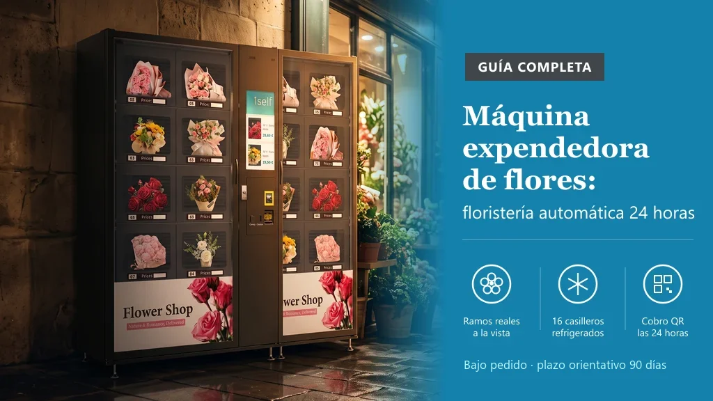 Máquina expendedora de flores: la floristería automática 24 horas