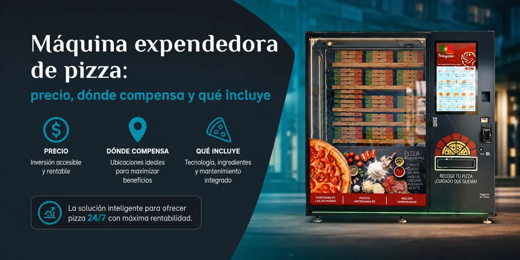 Máquina expendedora de pizza: precio, dónde compensa y qué incluye